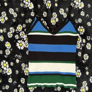 striped spaghetti strapped tank top